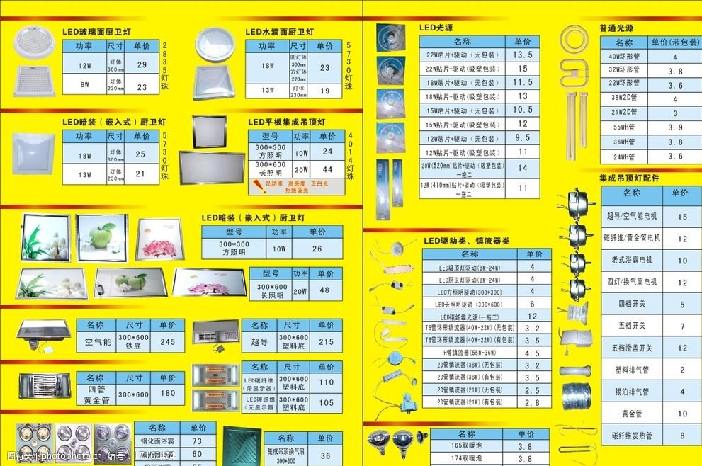 最新的灯价格,业界最新出炉的灯具价格行情。