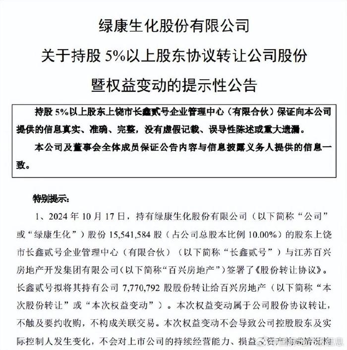 绿康生化最新消息,绿康生化资讯速递